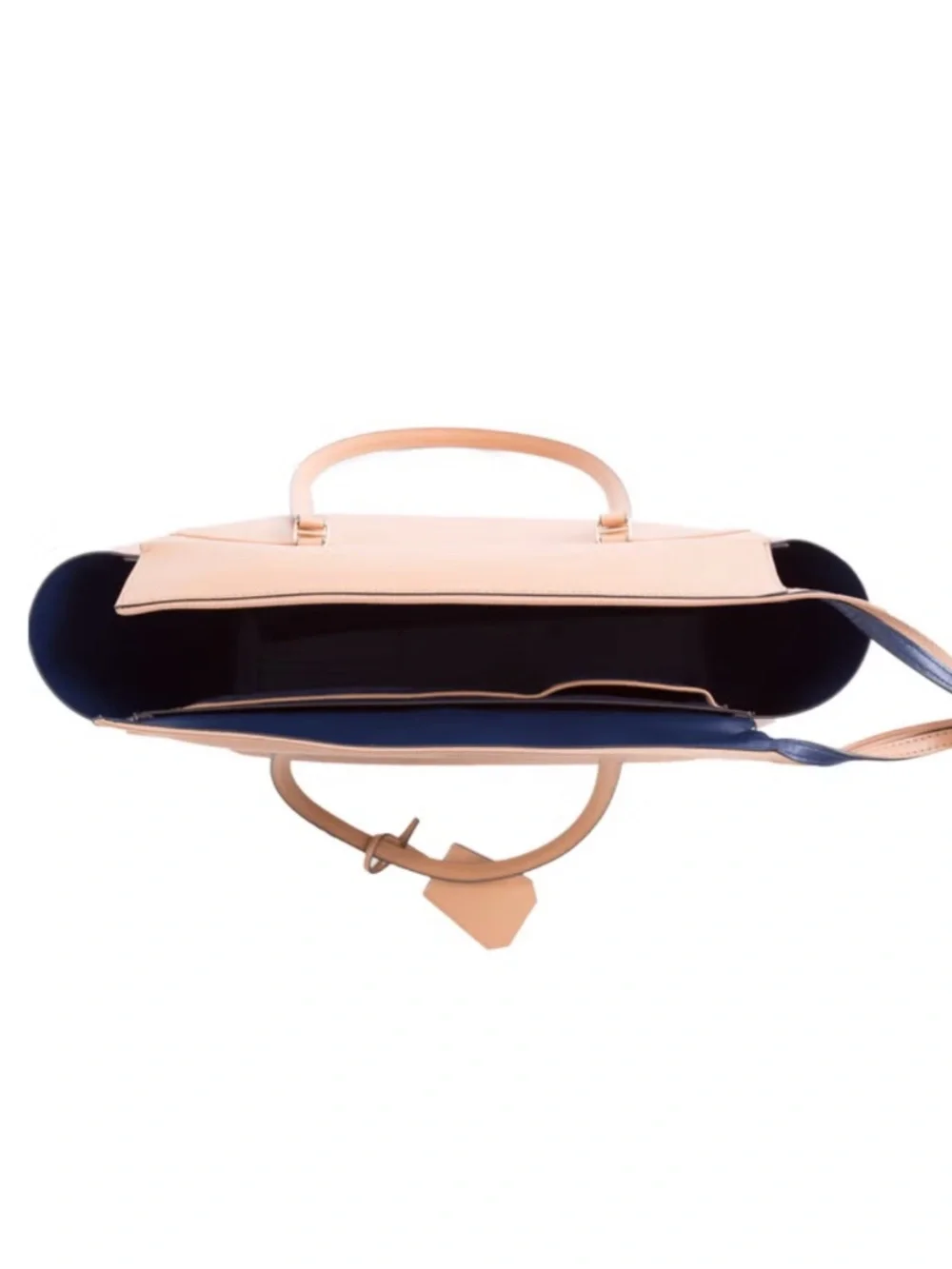 NWT Tory Burch Large Parker Leather Tote Bag in Cardamom Royal Navy Style 37169
